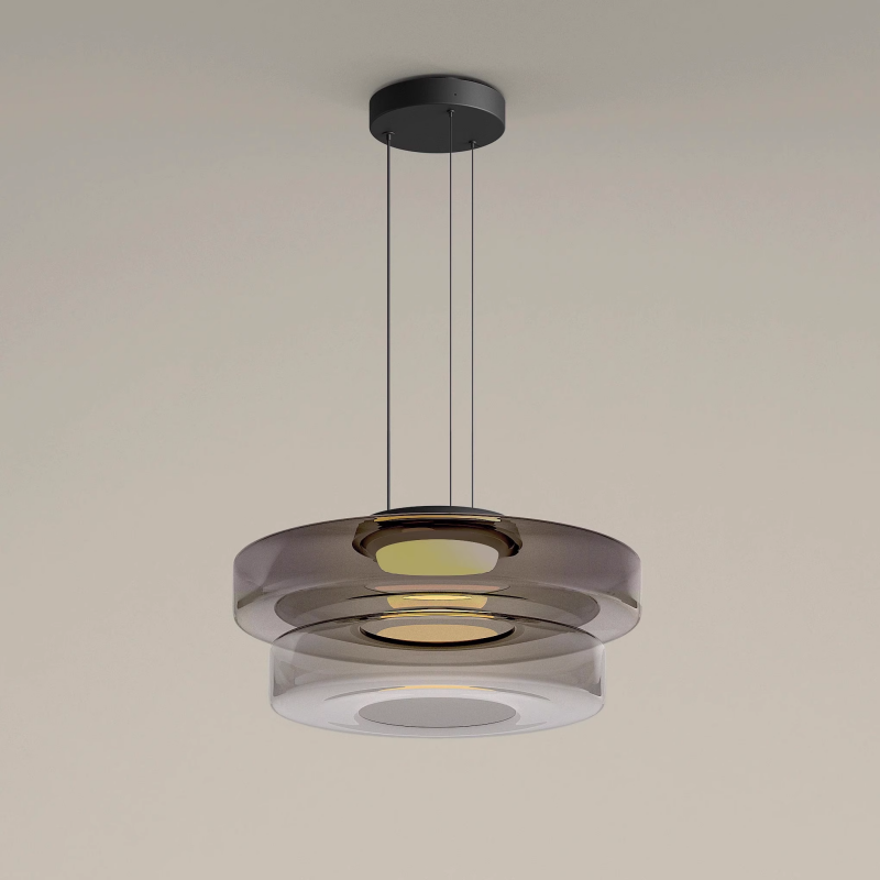 Asteron Glass Pendant Light in Bauhaus Style Ceiling Lamp OpalDwell