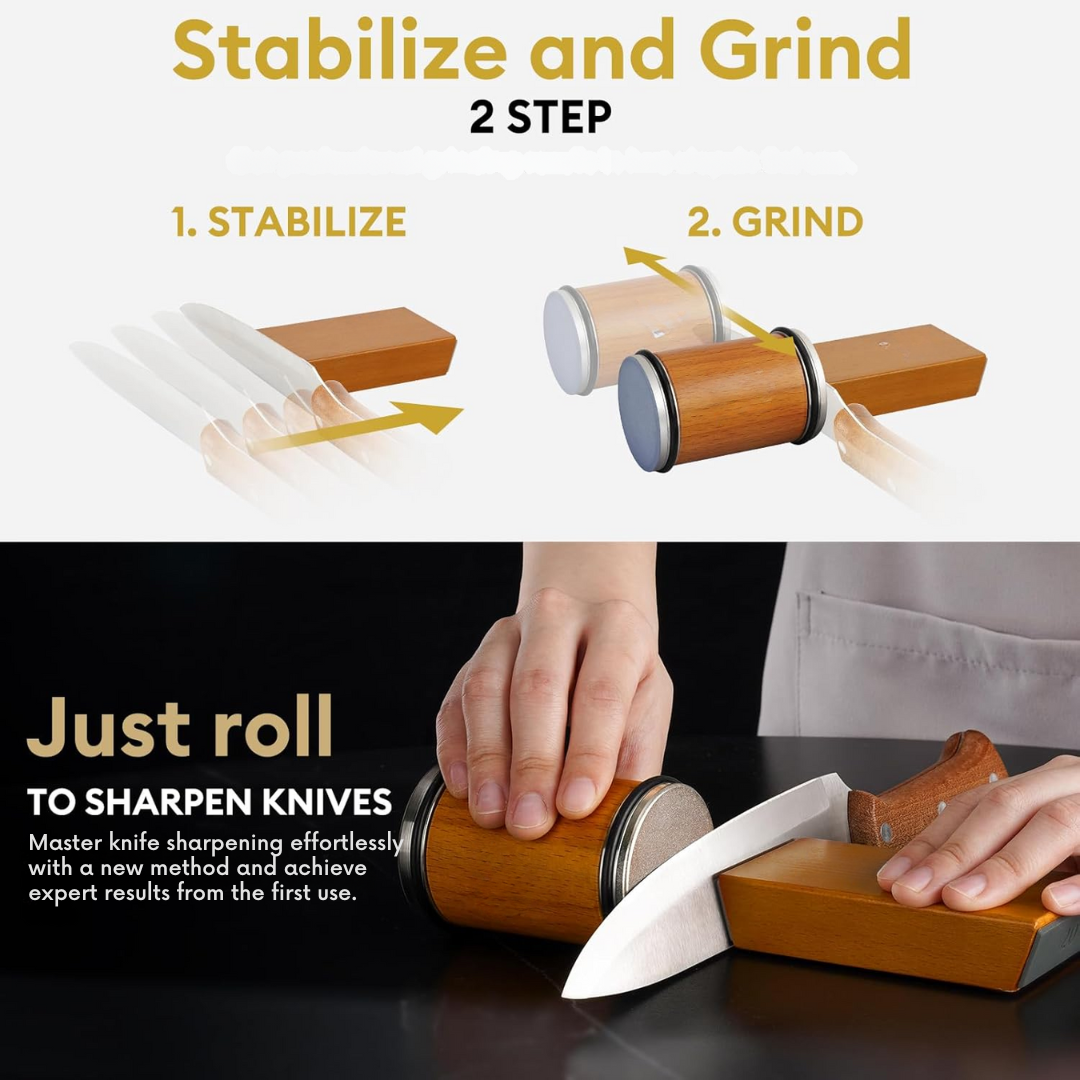 Torrin | Rolling Diamond Knife Sharpener For Effortless Edges - OpalDwell