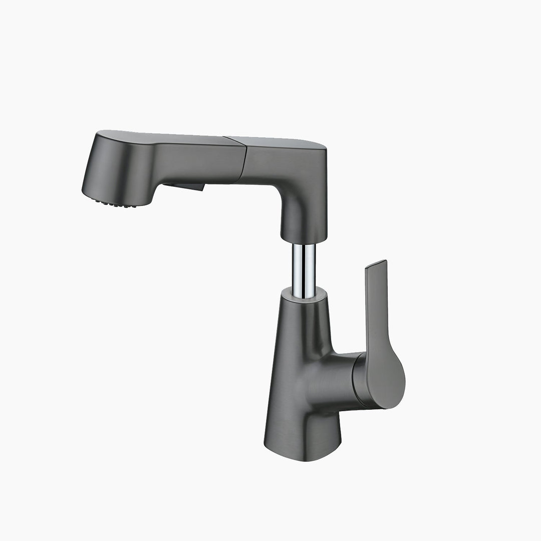 Tavero | Single-Hole Swivel Pull-Out Faucet | OpalDwell OpalDwell