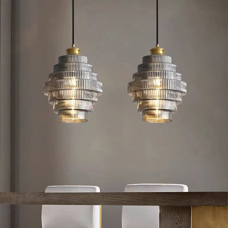 Aurelle Gilded Layered Nordic Chandelier - OpalDwell