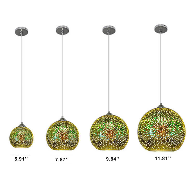 Prismora 3D Glass Dome Pendant Light - Colorful Modern - OpalDwell