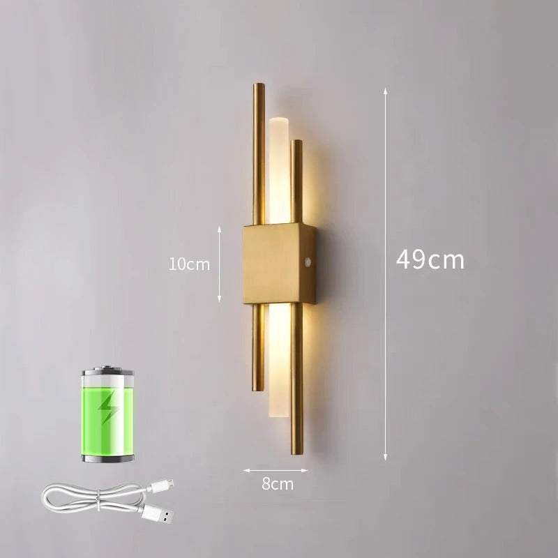 AstraBeam Rechargeable Wireless LED Wall Sconce - OpalDwell