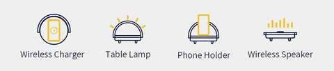 LumaNova 4 In 1 Bedside Lamp With Wireless Charging And Bluetooth Speaker - OpalDwell