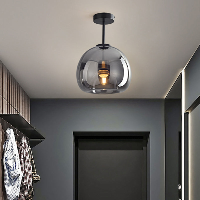 AuroraCircle Modern Black and Gold Round Ceiling Lamp - OpalDwell