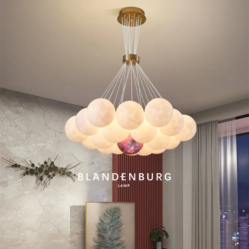 Lunara | Celestial Bubble Chandelier - OpalDwell