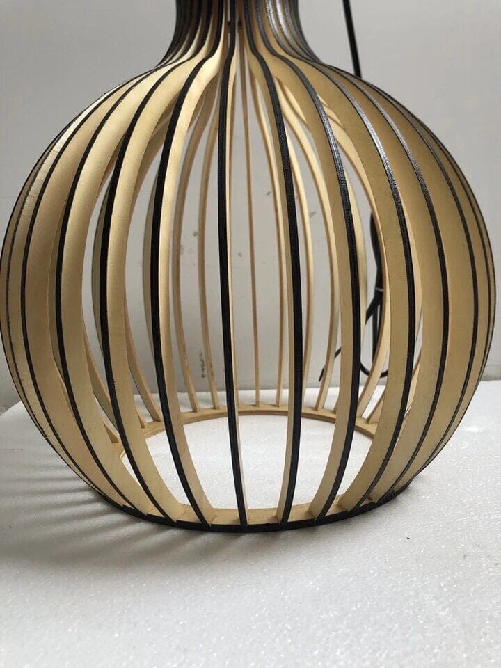 Nordhaven Wood Cage Pendant Light With Adjustable Cord - OpalDwell