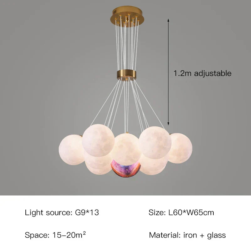 Lunara | Celestial Bubble Chandelier - OpalDwell
