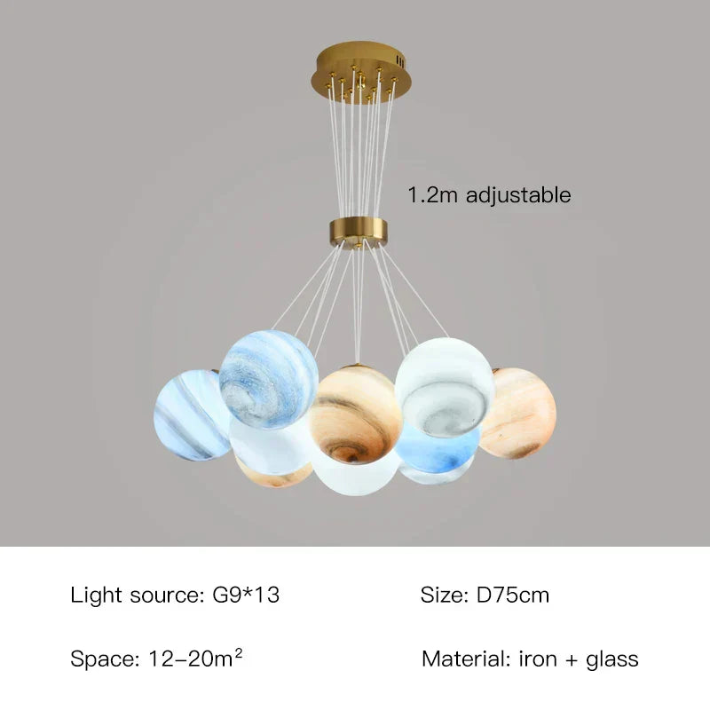 Lunara | Celestial Bubble Chandelier - OpalDwell