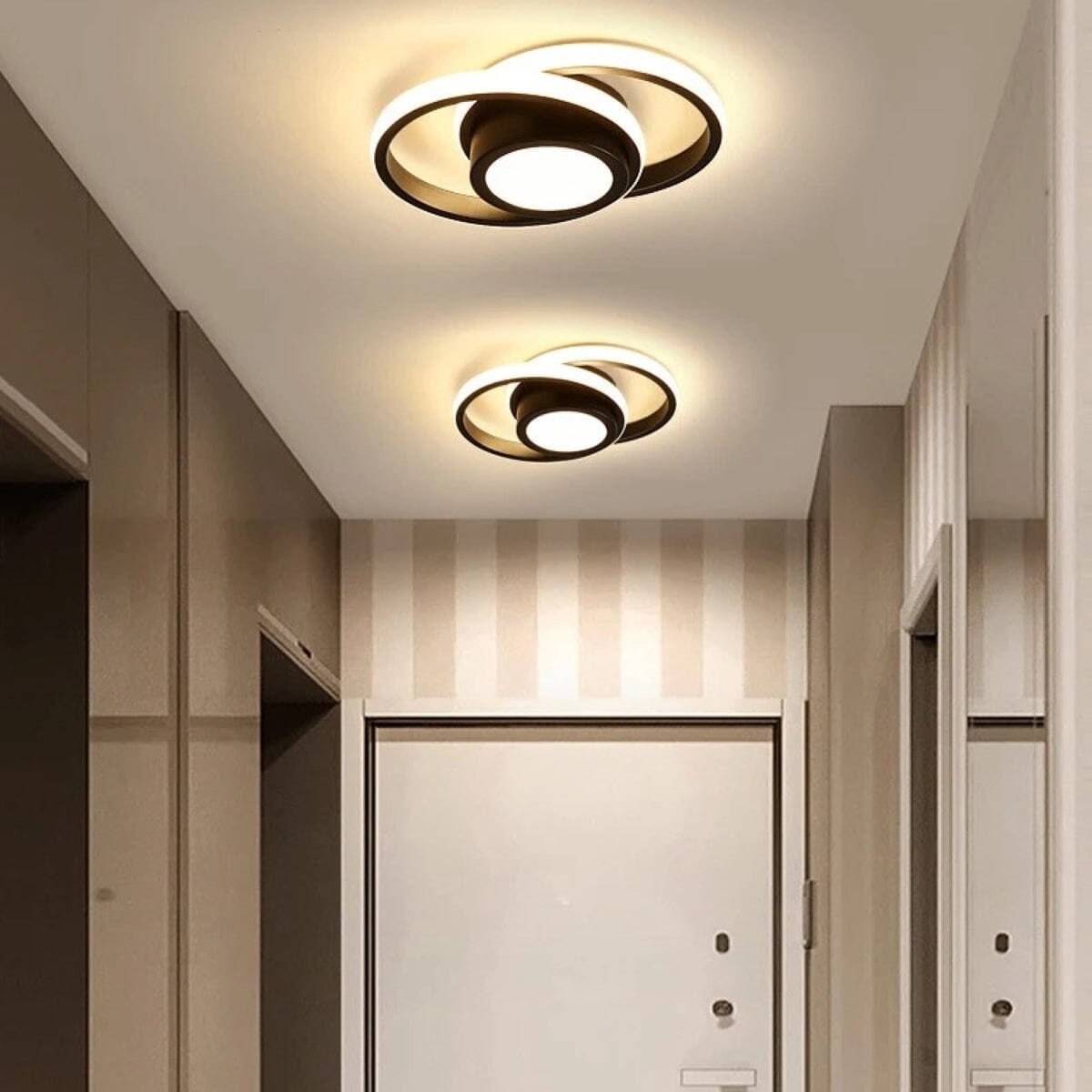 NovaGlow Elegant Modern Flush Mount Ceiling Light With Dual Color Options OpalDwell