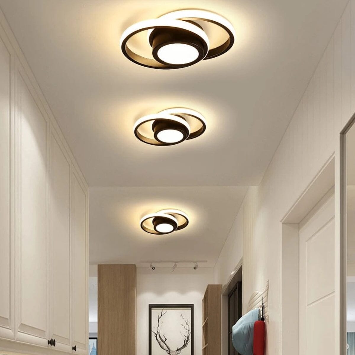 NovaGlow Elegant Modern Flush Mount Ceiling Light With Dual Color Options OpalDwell
