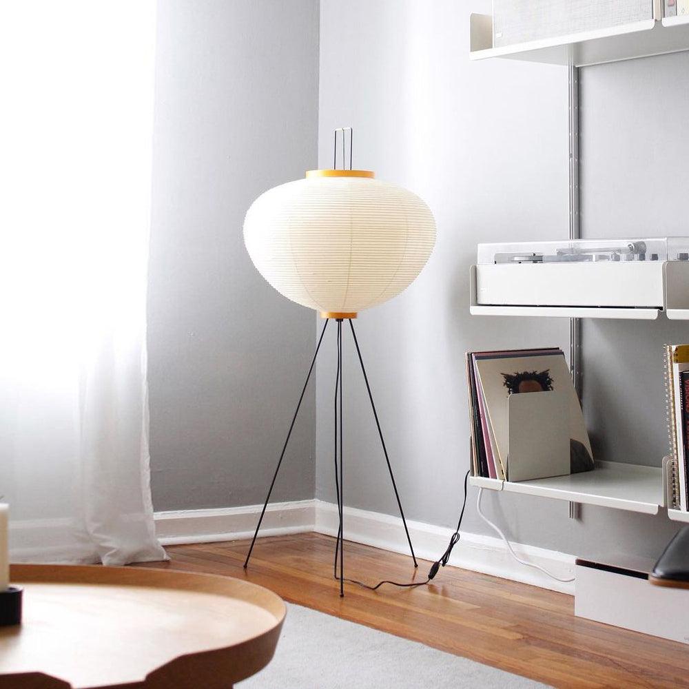 Kaze Rice Paper Floor Lamp - Japanese-Inspired Ambient Glow OpalDwell