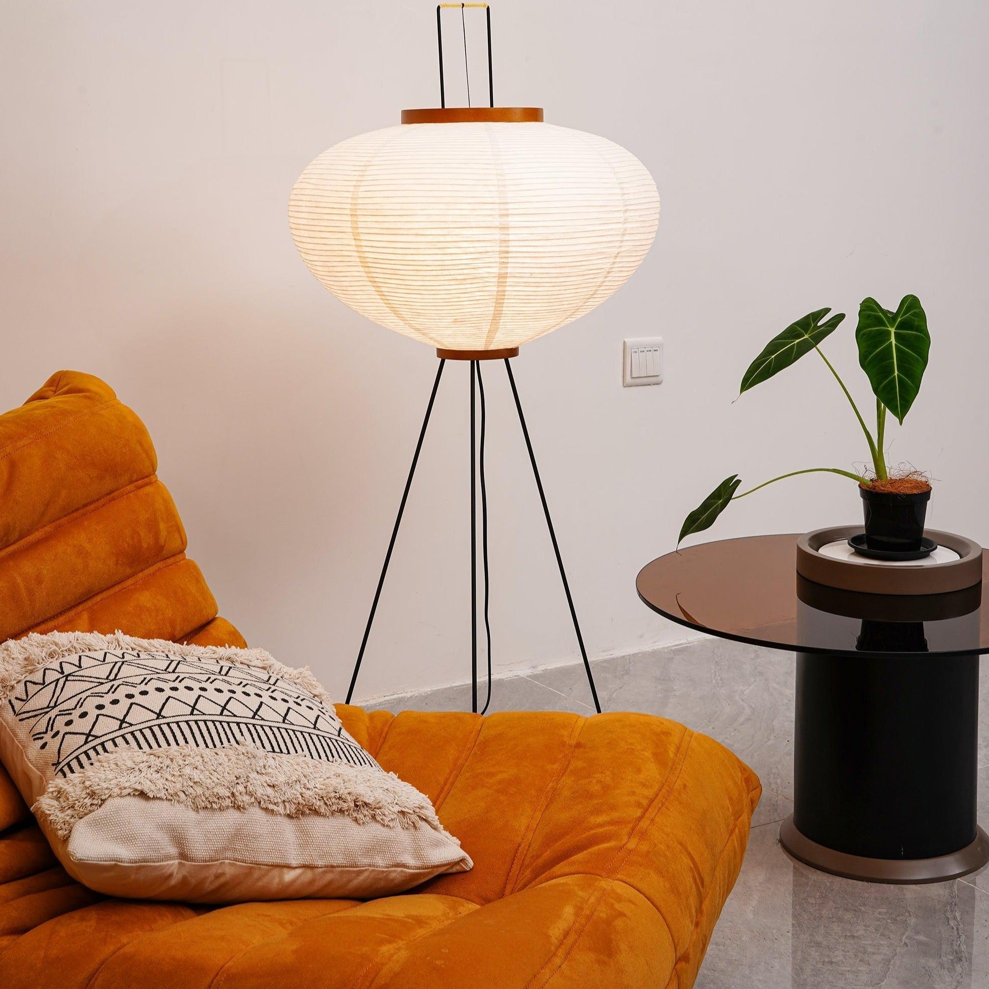 Kaze Rice Paper Floor Lamp - Japanese-Inspired Ambient Glow OpalDwell