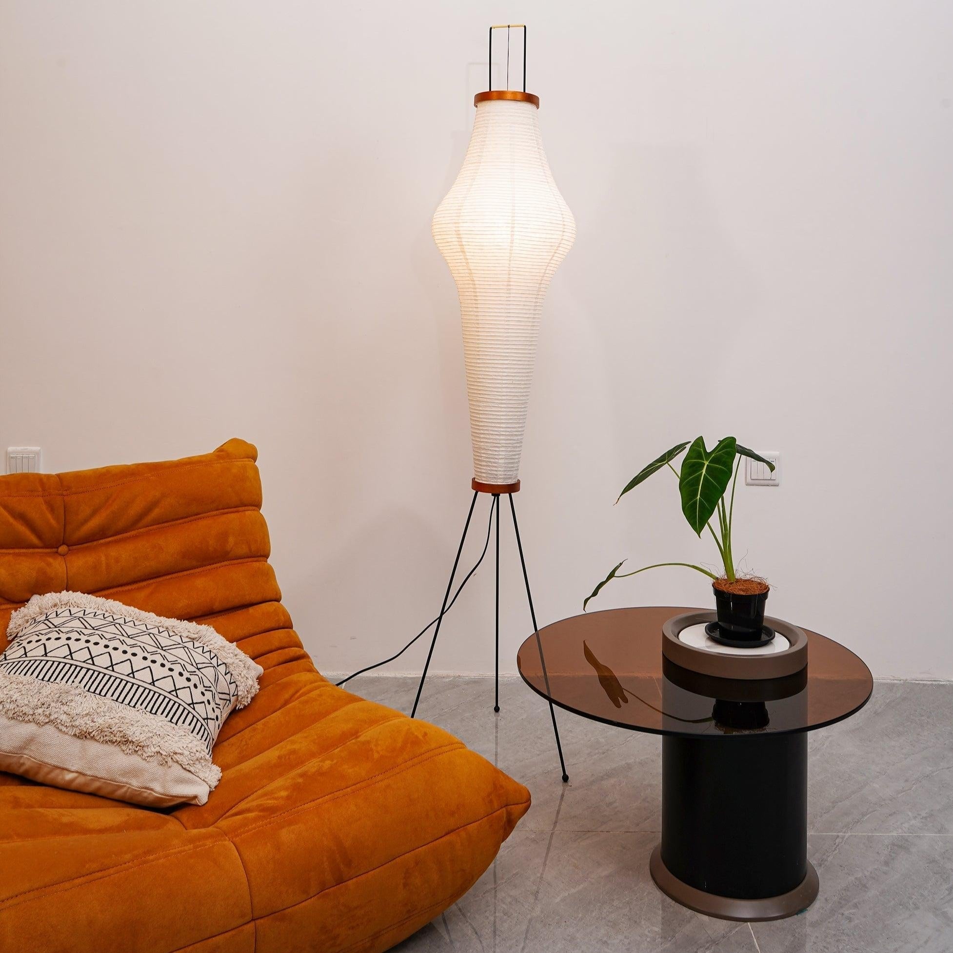 Kaze Rice Paper Floor Lamp - Japanese-Inspired Ambient Glow OpalDwell