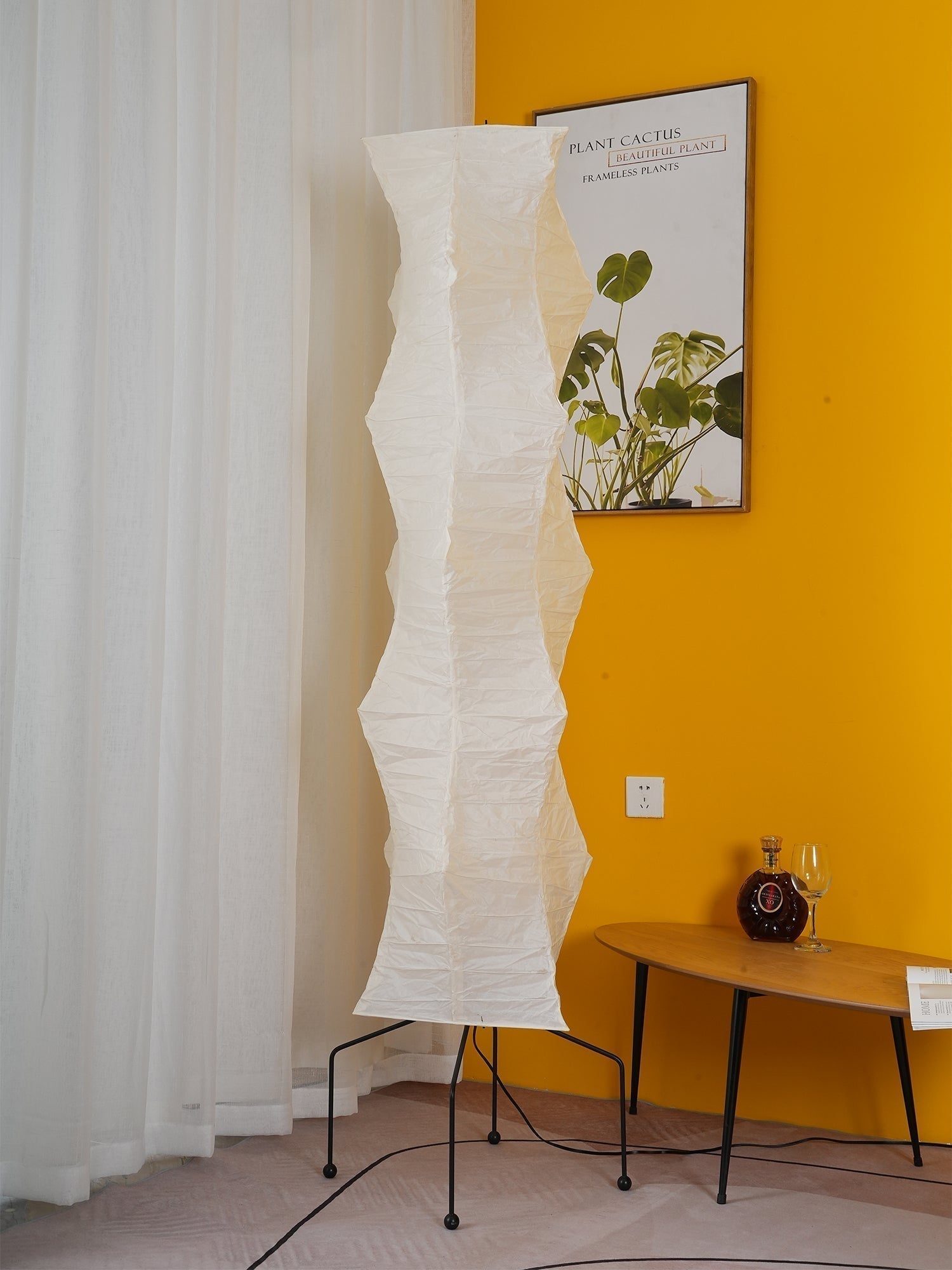 Kaze Rice Paper Floor Lamp - Japanese-Inspired Ambient Glow OpalDwell