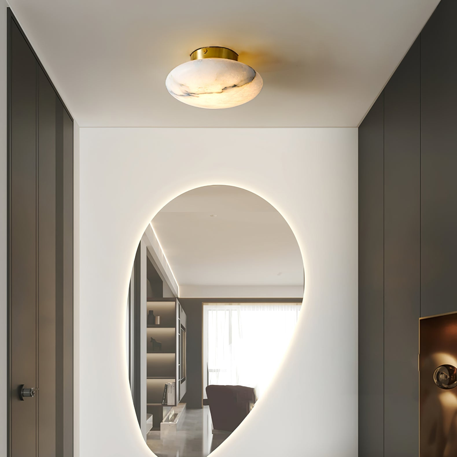 LuminaVeil Alabaster Wall Light for Elegant Interiors OpalDwell