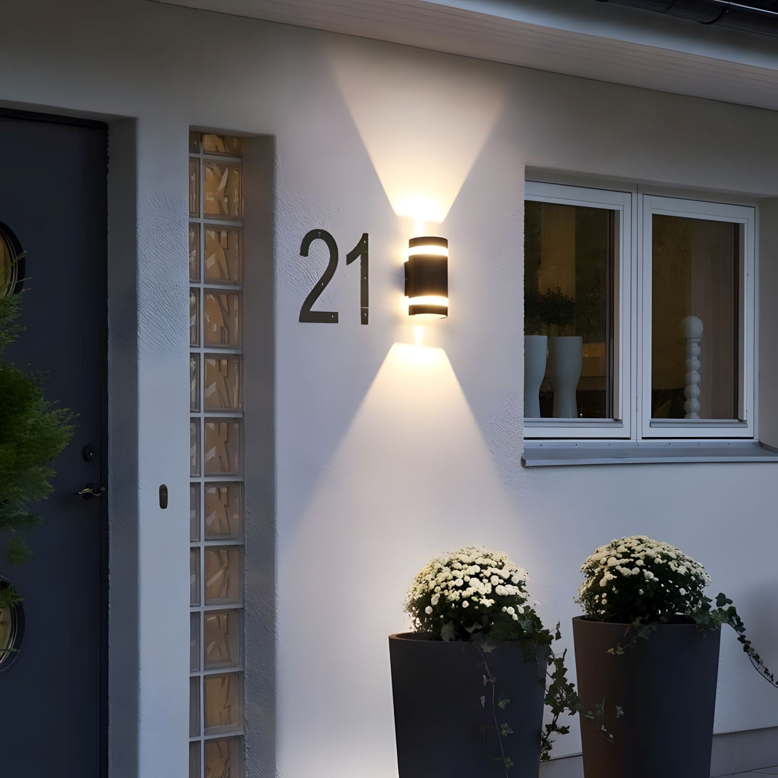 LuminaForge Modern Waterproof Outdoor Wall Sconce With LED Lighting - OpalDwell
