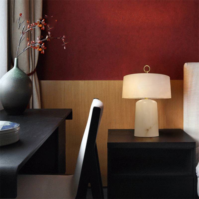 Alabaster Table Lamp For Modern Bedside Lighting In Elegant Interiors OpalDwell