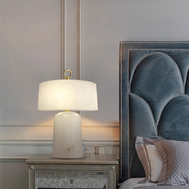 Alabaster Table Lamp For Modern Bedside Lighting In Elegant Interiors OpalDwell