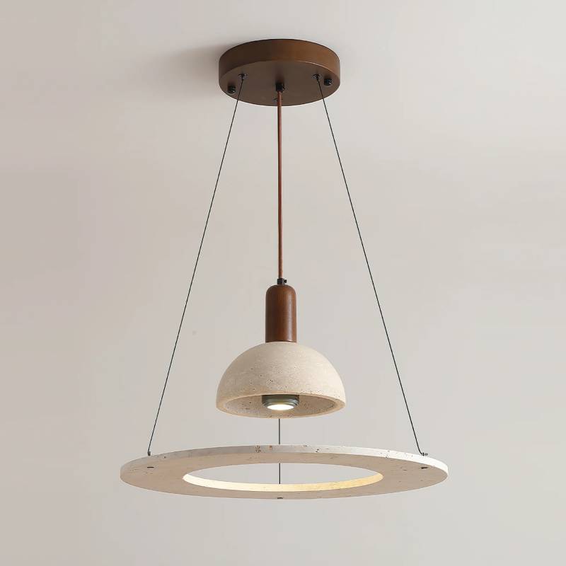 Travertine Modern Pendant Light With Designer Stone Chandelier For Dining And Living Rooms OpalDwell