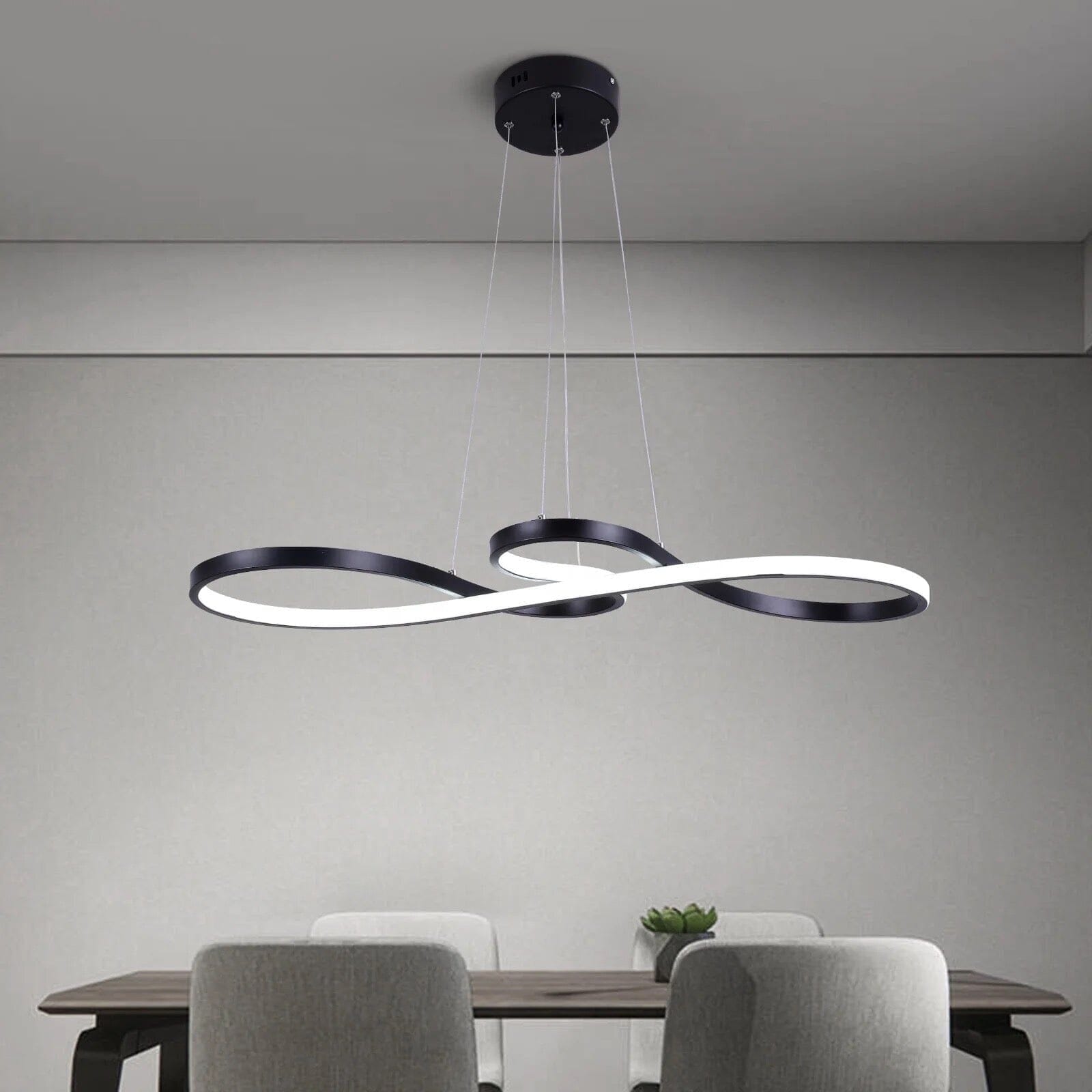 Liora | Black Bow LED Pendant - OpalDwell