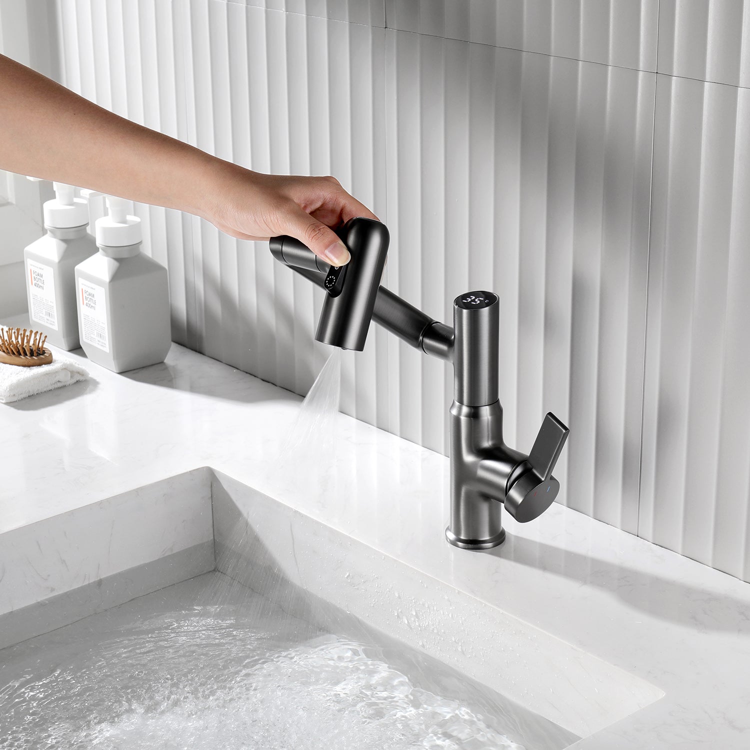 Smart Digital Basin Faucet for Hot and Cold Water | OpalDwell OpalDwell