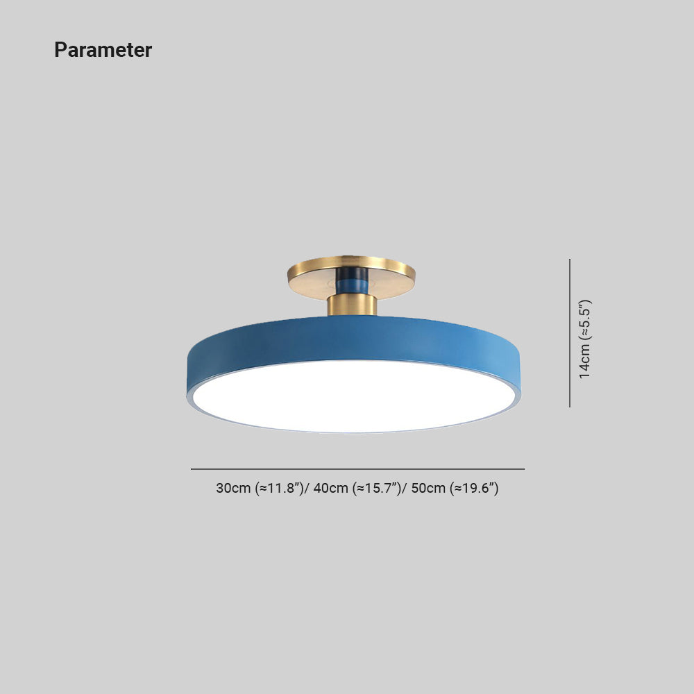 Vesper Flush Mount Ceiling Light Slim Round Fixture - OpalDwell