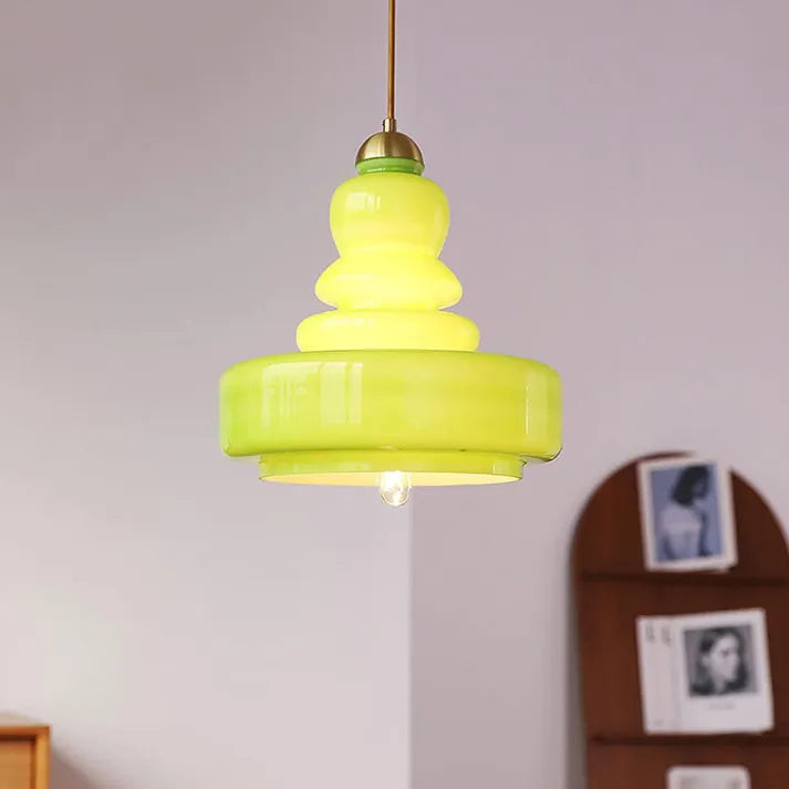Gourd Glass Pendant Light in Bauhaus Style | OpalDwell - OpalDwell