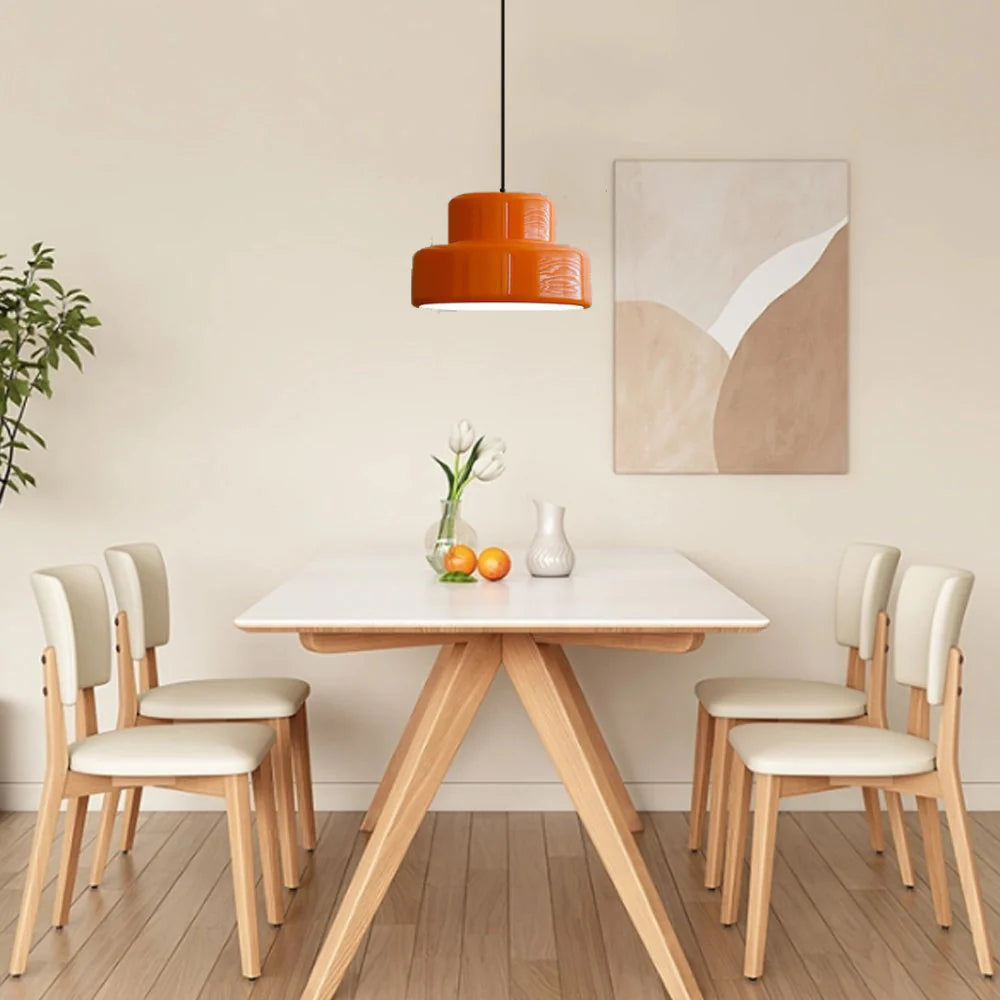AuroraOrbit Orange Bauhaus Pendant Lamp for Dining Room - OpalDwell