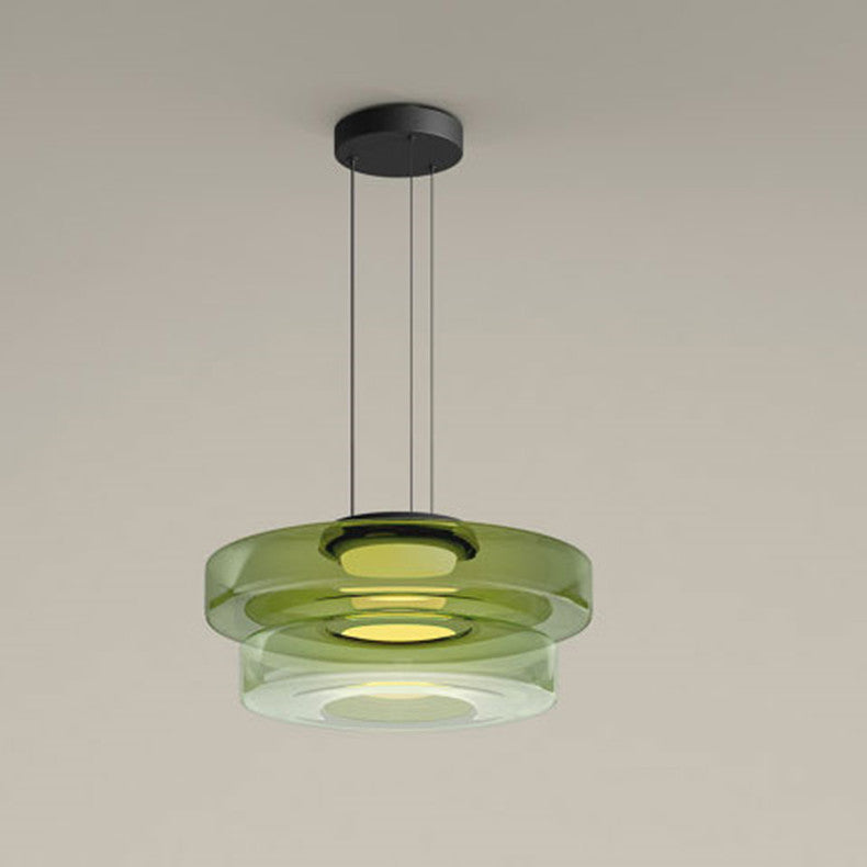 LumenCrest Bauhaus Glass Pendant For Kitchen Island - OpalDwell