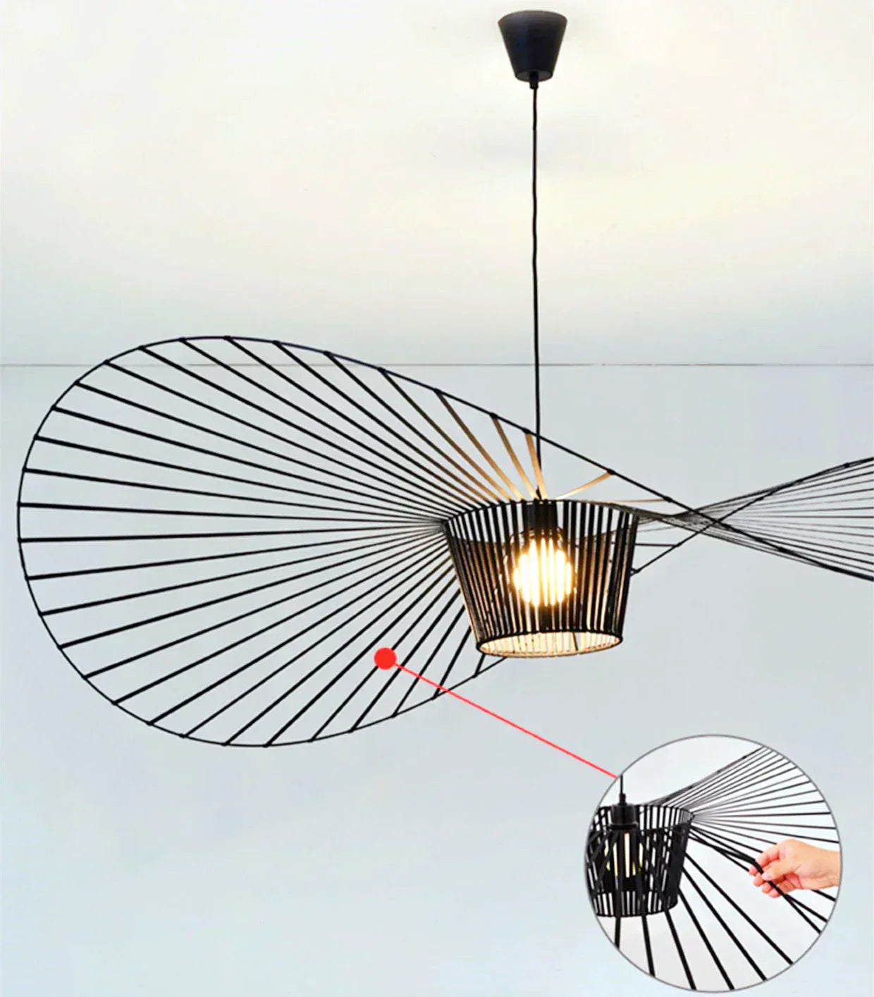 AureaShade Black Hat Pendant Light for Modern Interiors OpalDwell