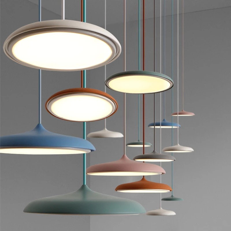 Norden Disc LED Pendant Light Scandinavian Minimal Lamp OpalDwell