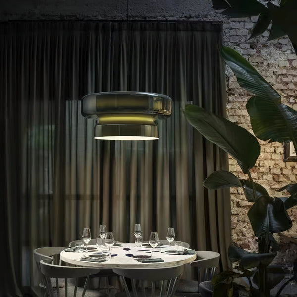 Nyara Blown Glass Pendant Lamp with Organic Form Design - OpalDwell