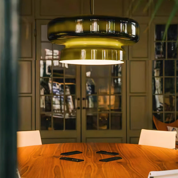 Nyara Blown Glass Pendant Lamp with Organic Form Design - OpalDwell