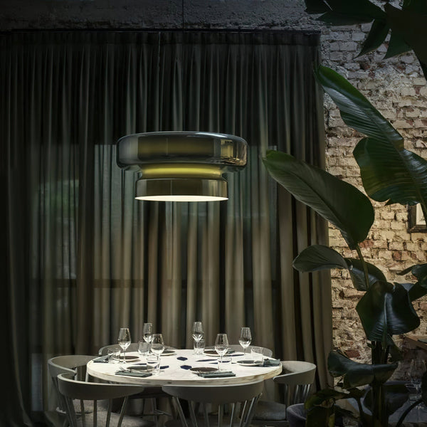 Nyara Blown Glass Pendant Lamp with Organic Form Design - OpalDwell