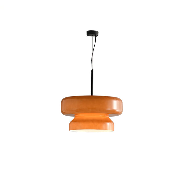 NovaLume | Blown Glass Pendant Light With Organic Two-Volume Silhouette OpalDwell