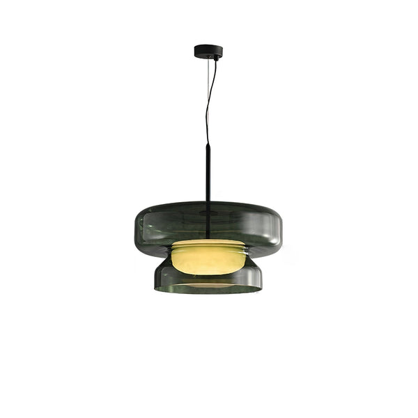 Nyara Blown Glass Pendant Lamp with Organic Form Design - OpalDwell