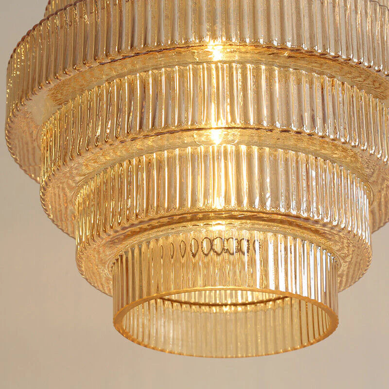 Elara Glass and Brass Bottle Pendant Lamp with Vintage Glow - OpalDwell