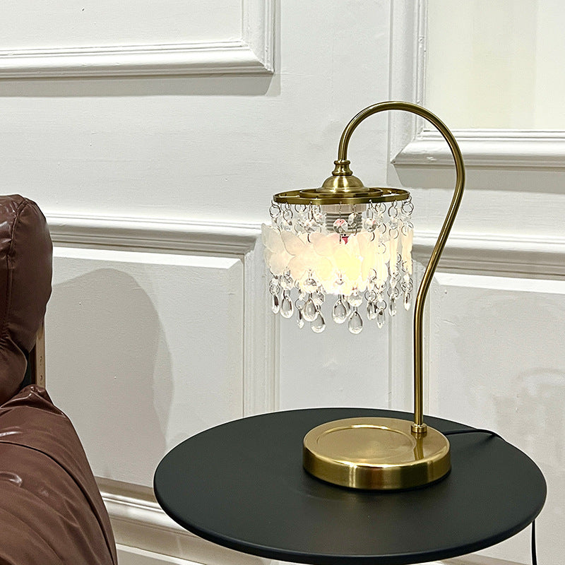 Crystal Table Lamp With Butterfly Detail - Decorative Statement Lighting - OpalDwell