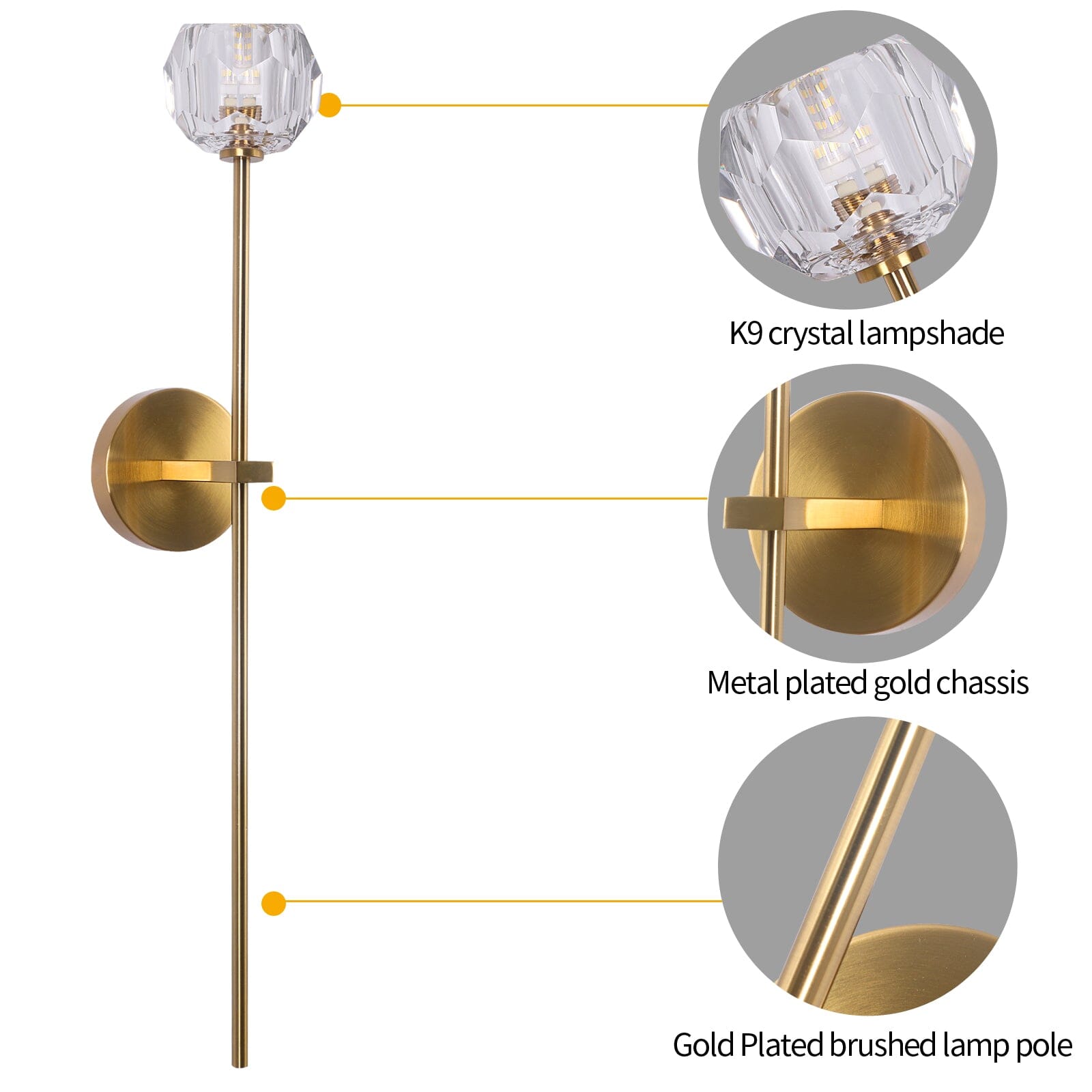 Lareine Crystal Wall Sconces - OpalDwell