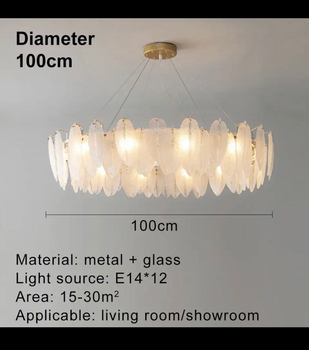 Plumed Chandelier OpalDwell