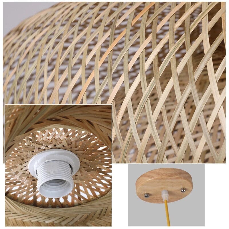 Basket Lampshade in Bamboo - OpalDwell