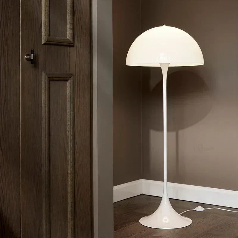 Aurelo Mushroom LED Floor Lamp in Nordic Style for Bedroom Ambient Light OpalDwell