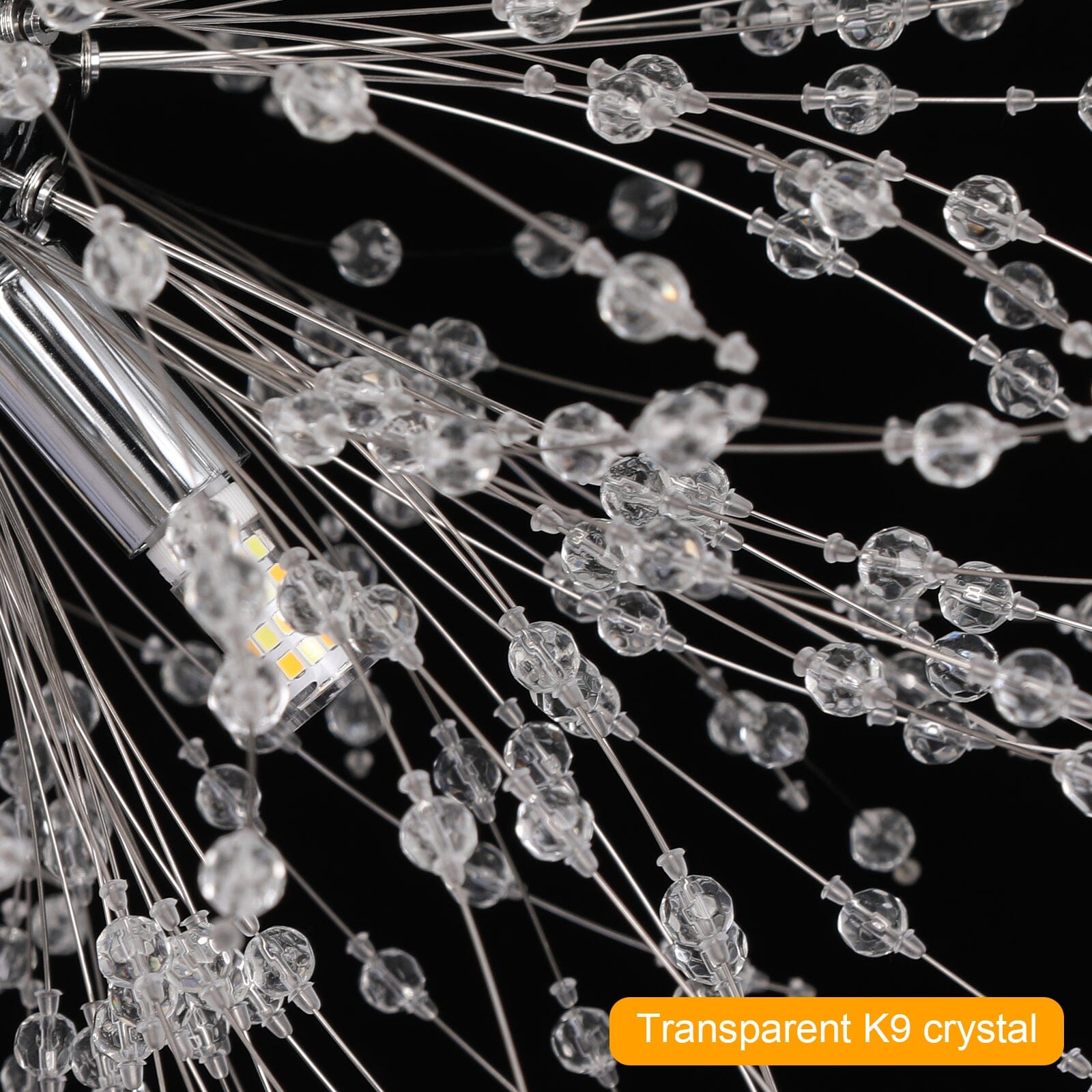 Asterra Modern Crystal Dandelion Pendant Ceiling Light OpalDwell