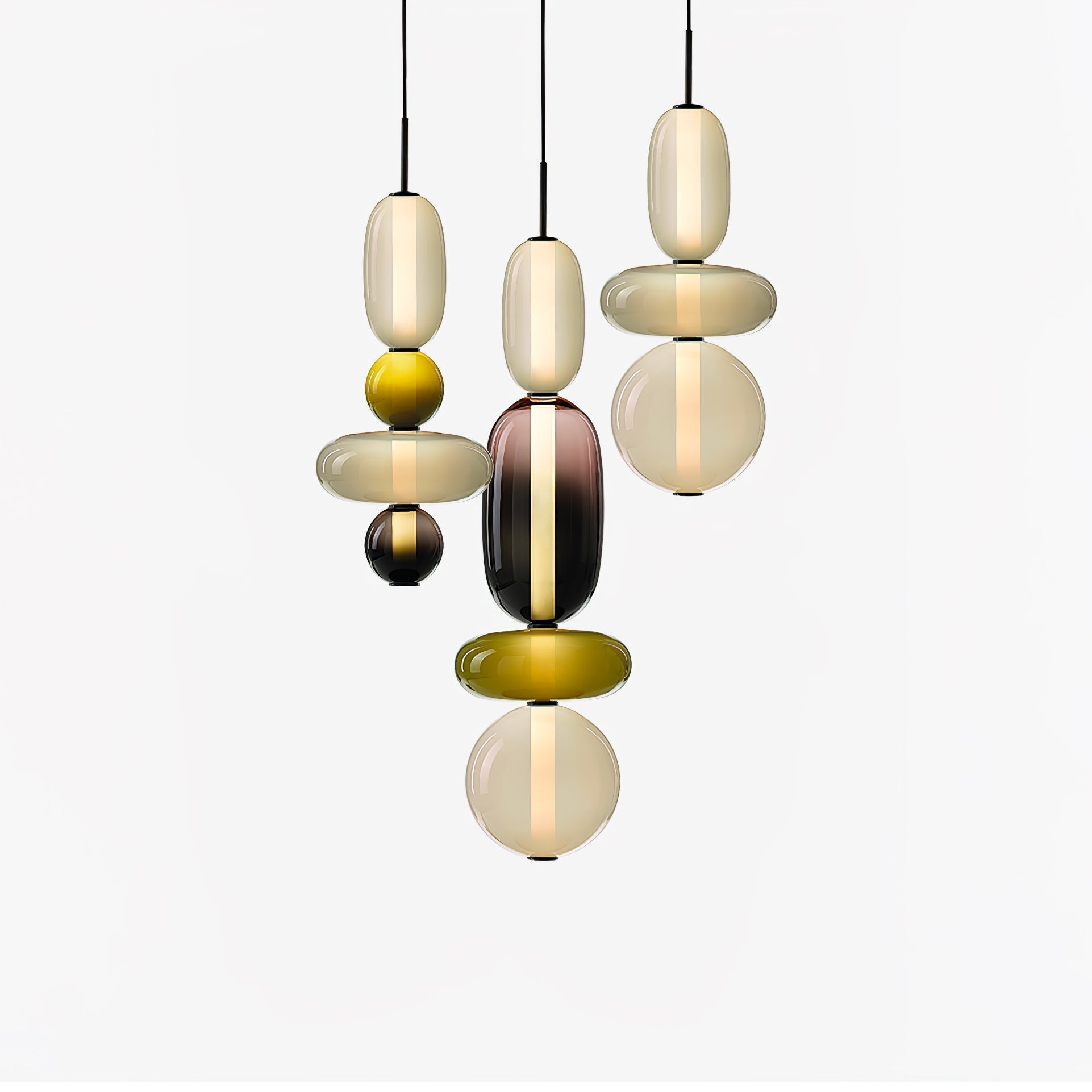LumaWisp Sugar Glass Pendant Light for Warm Ambience - OpalDwell