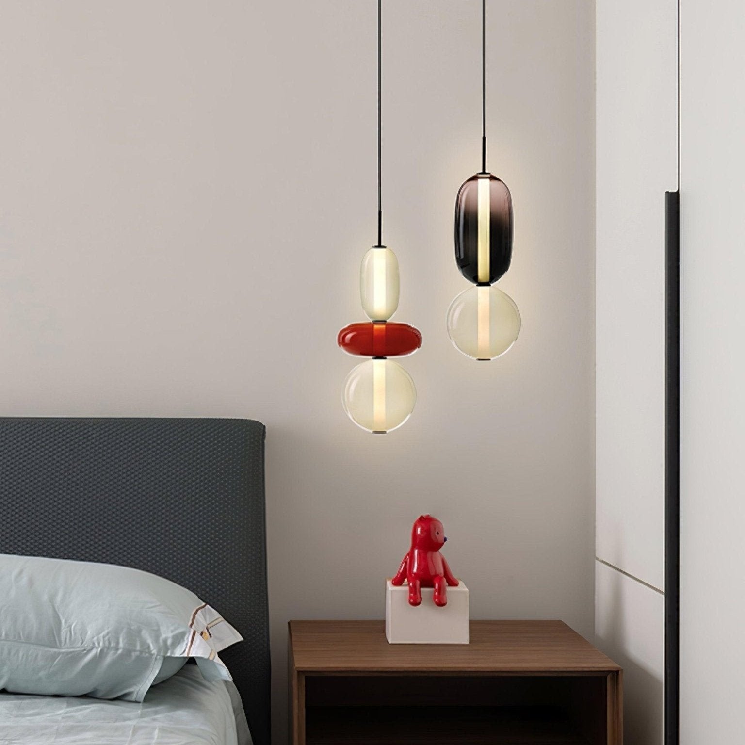 LumaWisp Sugar Glass Pendant Light for Warm Ambience - OpalDwell
