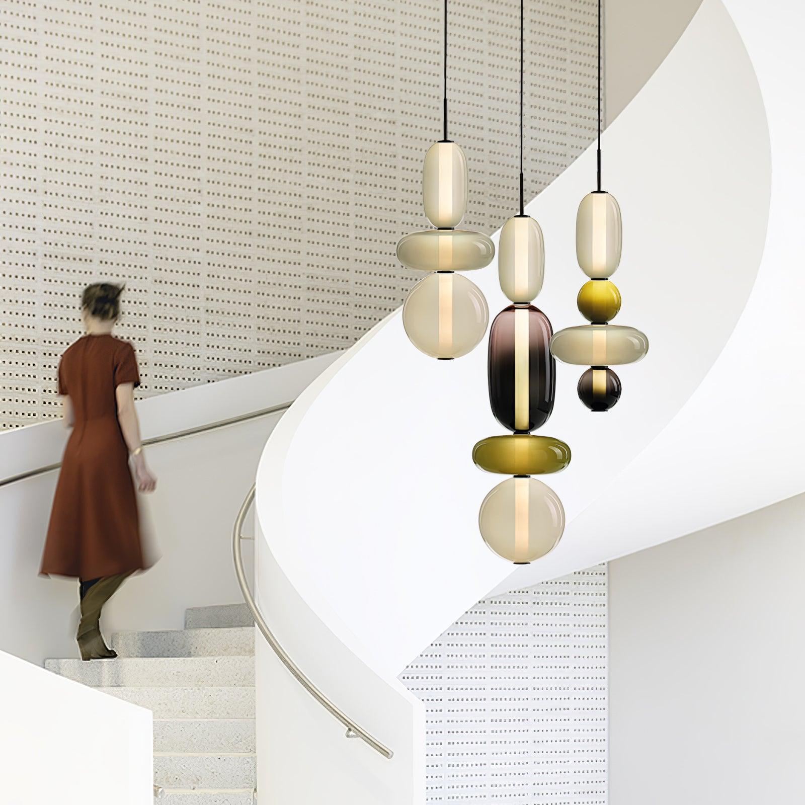 LumaWisp Sugar Glass Pendant Light for Warm Ambience - OpalDwell