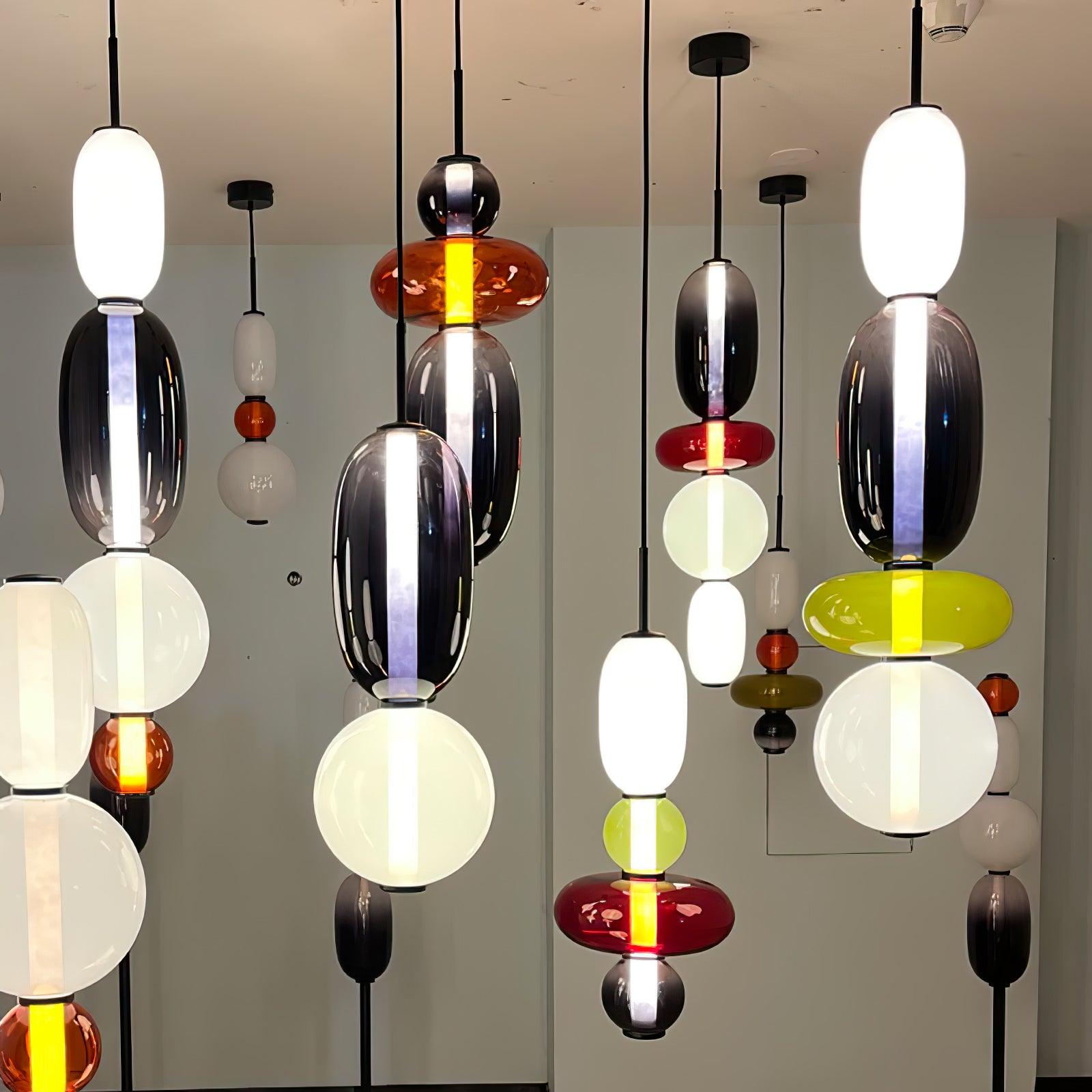 LumaWisp Sugar Glass Pendant Light for Warm Ambience - OpalDwell