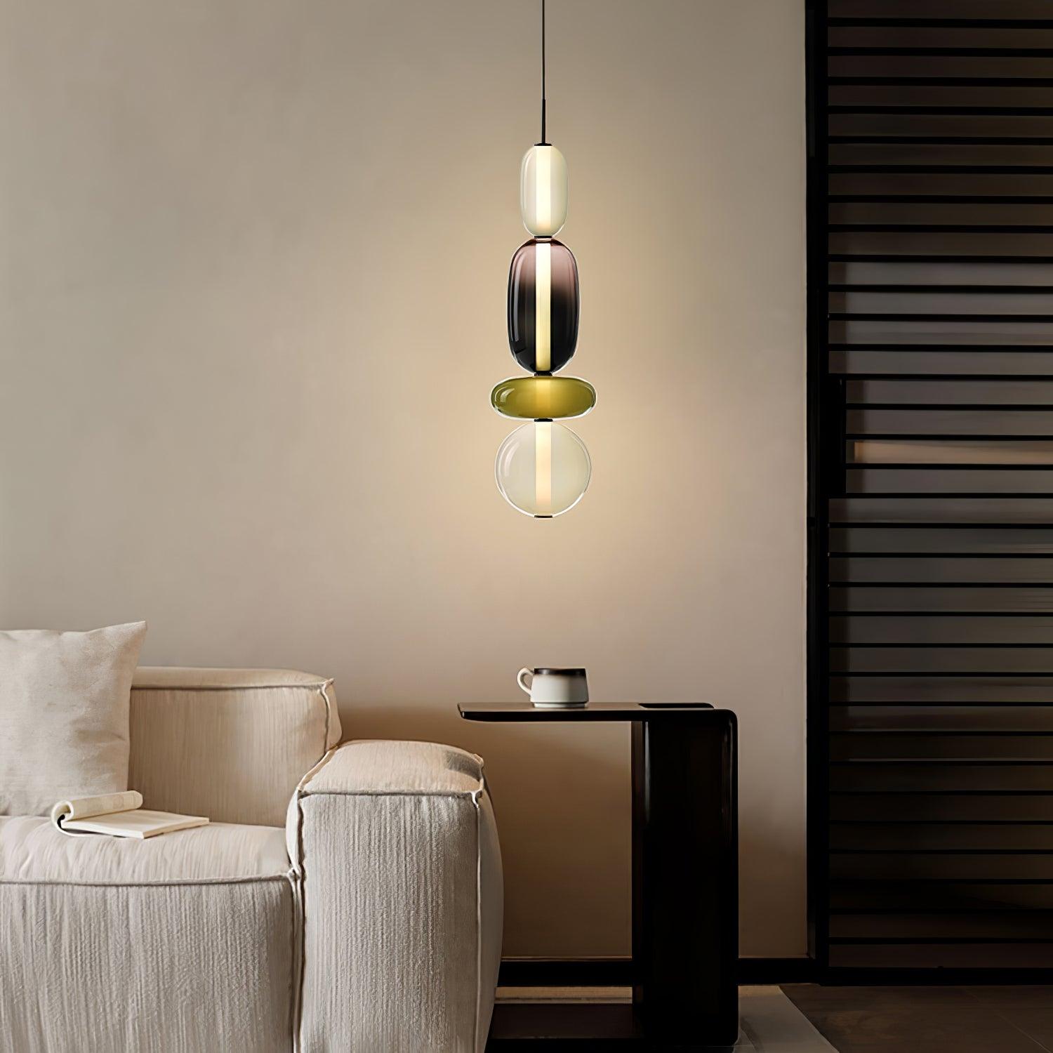 LumaWisp Sugar Glass Pendant Light for Warm Ambience - OpalDwell