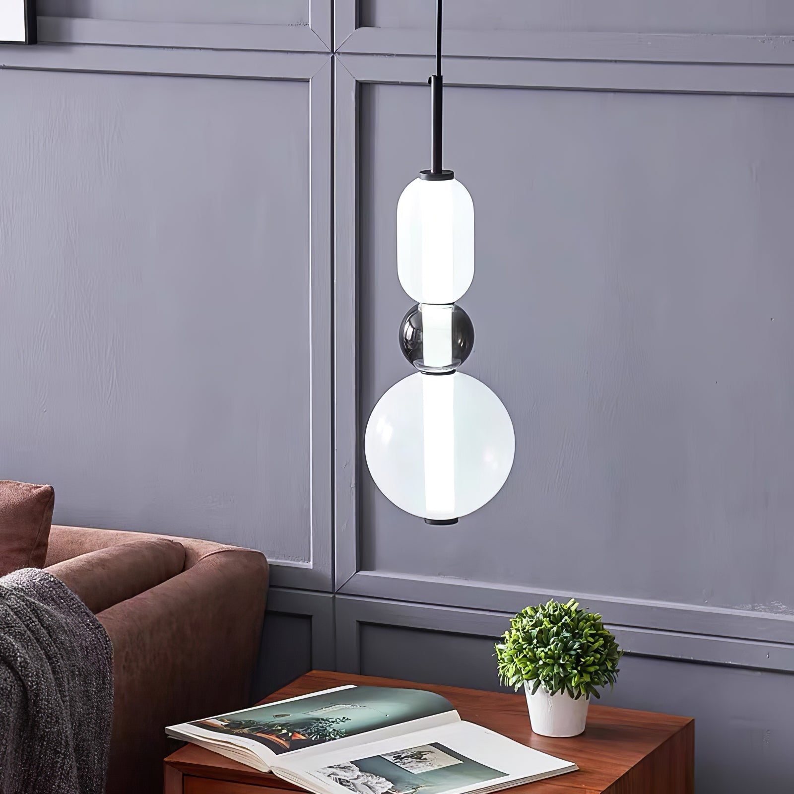 LumaWisp Sugar Glass Pendant Light for Warm Ambience - OpalDwell