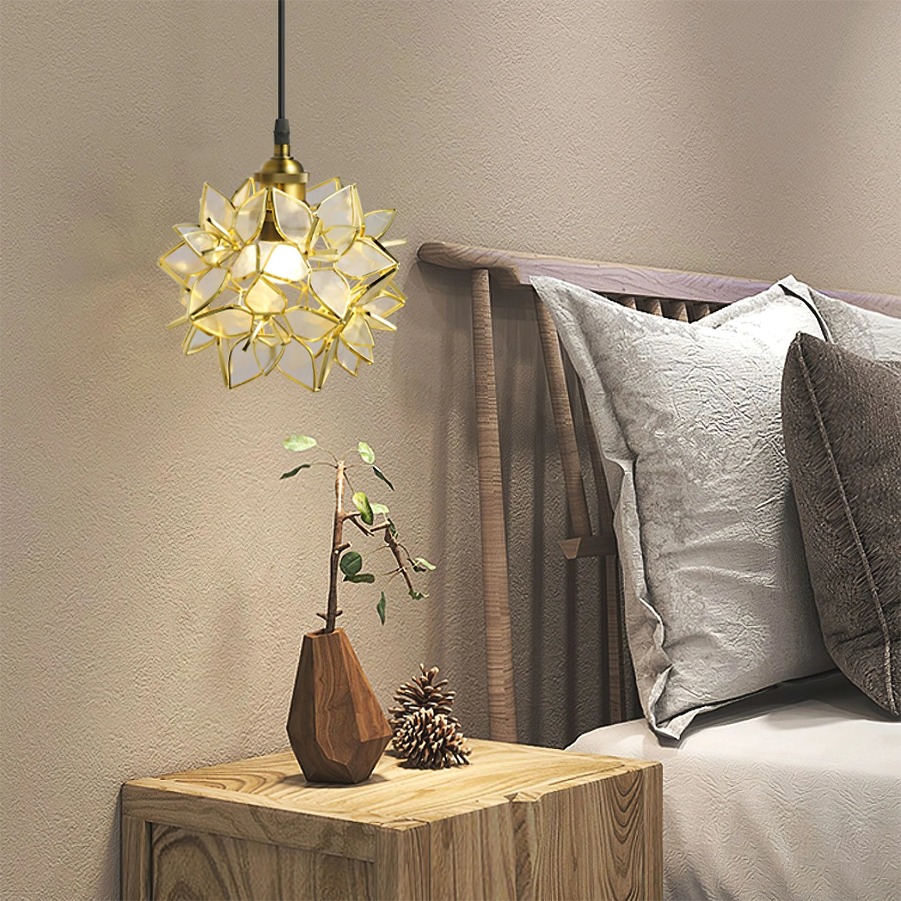 Capiz pendant light lamp | OpalDwell - OpalDwell